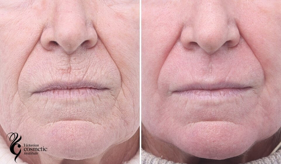 co2 laser upper lip before and after 